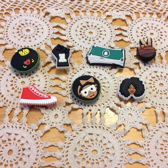 Shoe charms / jibbitz for crocs, Black Pride, Black Lives Matter - Picture 1 of 5
